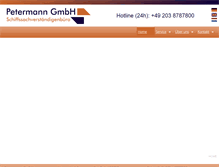 Tablet Screenshot of petermann-gmbh.com